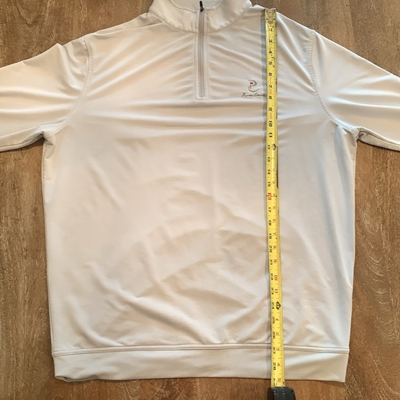 Peter Millar Large Wicking Quarter Zip in White from River Course - Picture 11 of 12